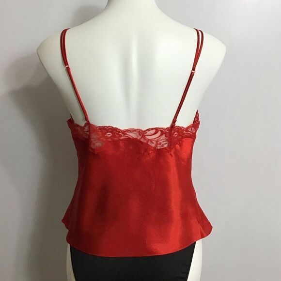Victoria’s Secret Vintage Gold Label Satin Lace Cami Top Adjustable Straps Sz M - Picture 3 of 6